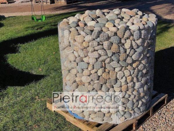offerta ciottolo di fiume ticino prezzo costo pietrarredo milano giardino zen giapponese stone pebbles price