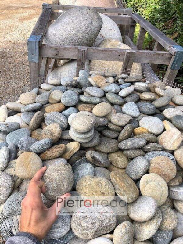 offerta piattine di fiume ticino prezzo pietraredo milano costo giardino roccioso zen giapponese pietrarredo