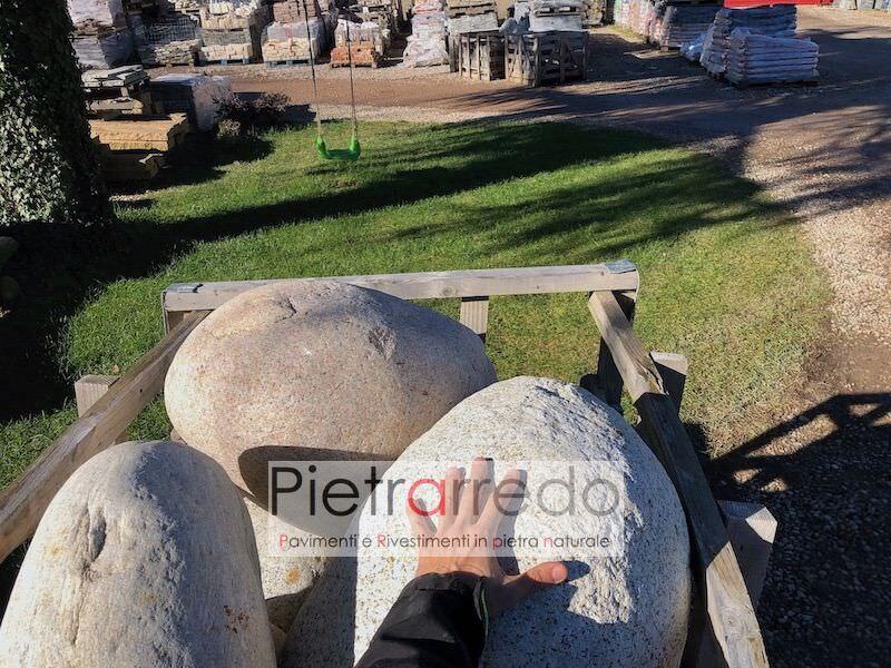 prezzo ciottoloni giganti sassi per giardino roccioso prezzo ticino di fiume pietrarredo milano