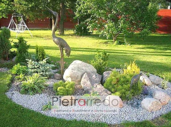 sassi ciottoli di fiume ticino arredo giardino stone deco pietrarredo prezzo milano