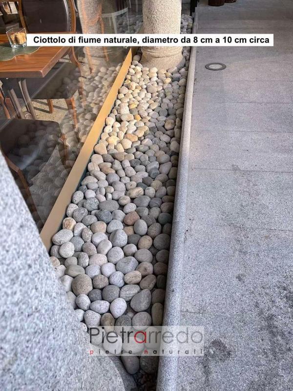 sassi tondi di fiume per arredo giardino pavimenti decorazioni stone garden pietrarredo costo