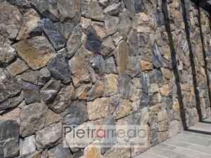 parete rivestimento pietra aosta vera naturale pietrarredo milano costo muro secco stone cladding grey price