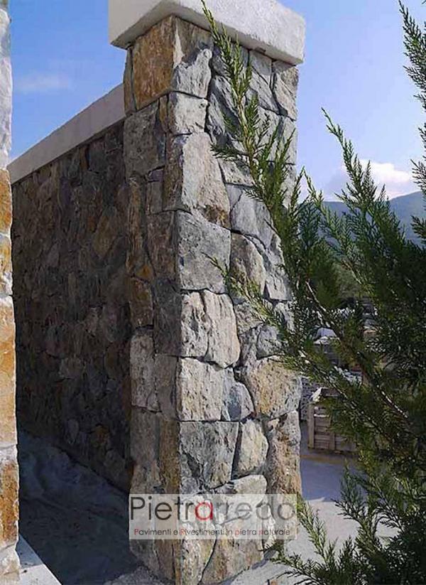 rivestimento in pietra pietrarredo aosta grigio per muro a secco prezzo price Rock Face akron
