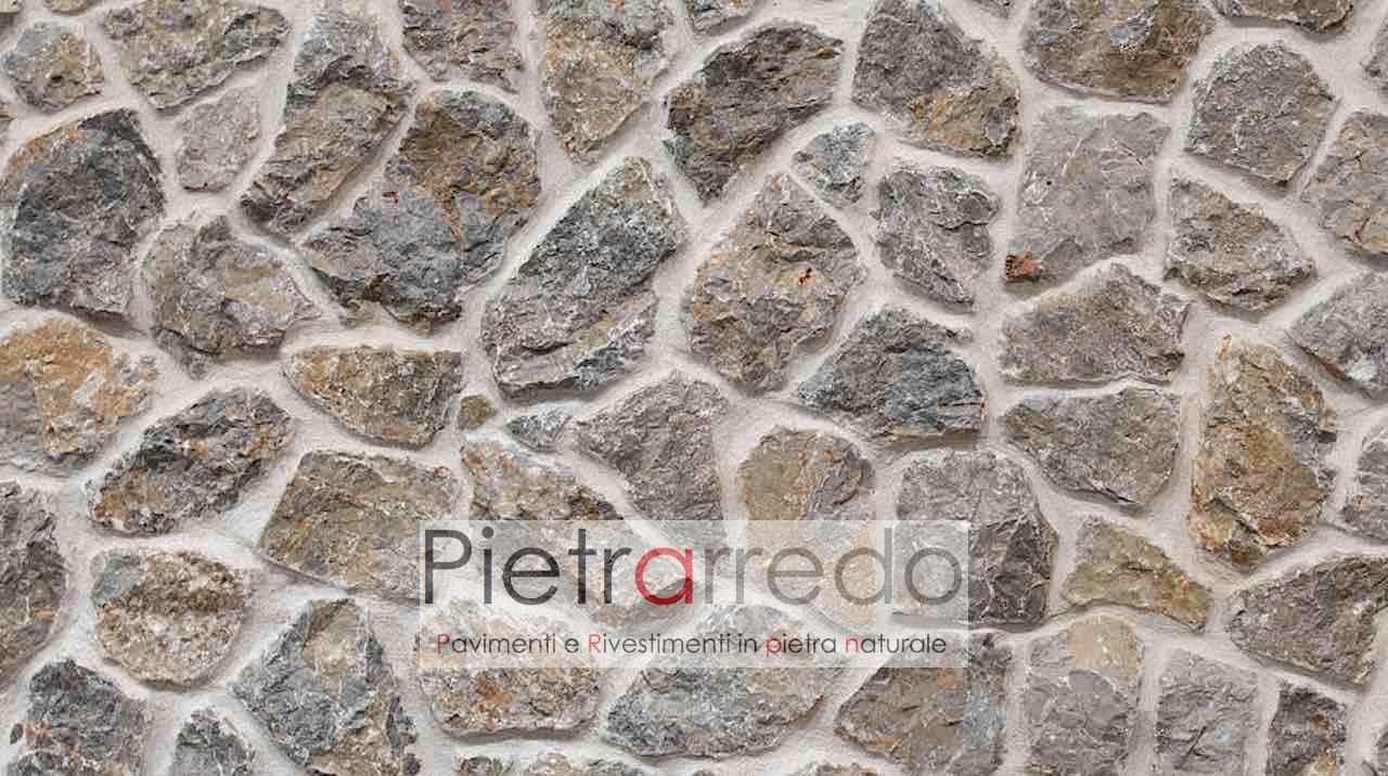 vendita parete in sasso a secco pietra grigia valle aosta prezzo costi pietrarredo per muri e facciate di baite e cascine