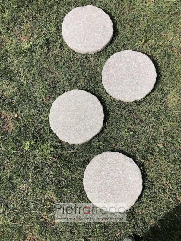 offerta e vendita pietre per giardini camminamenti passi stone garden steps granito rotondi ovali pietrarredo prezzi