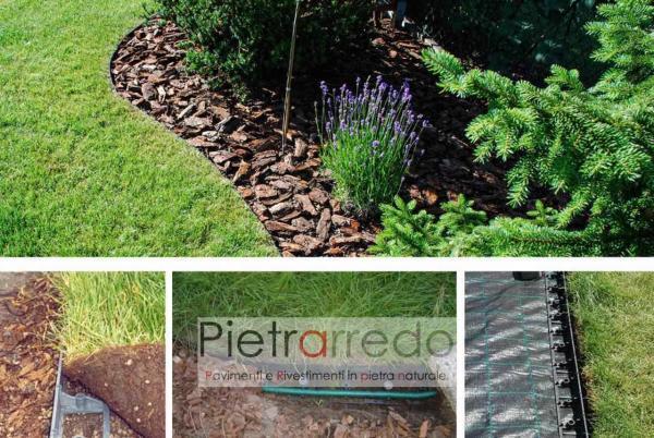 prezzo bordi e bordure divisori tra prato e sassi arredo giardino in pvc plastica belli pietrarredo giardini giapponesi