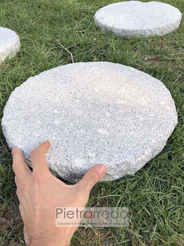 steps oval granite grey garden stone passi giapponesi granito pietraredo prezzo