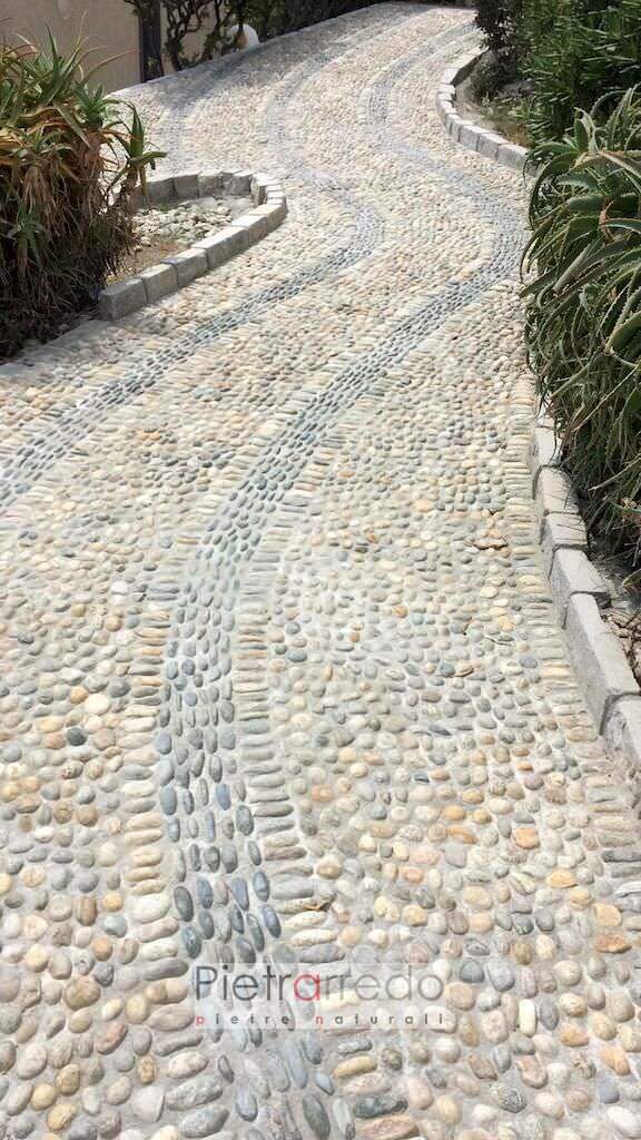 pavimento ciottolo di fiume elegante sassolini sasso pietrarredo costi milano lombardia
