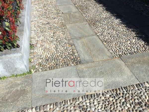 pavimento classico con ciottolo di fiume rizzada pietrarredo milano