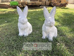 rabbit coniglio sasso pietra granito pietrarredo milano stone garden animal