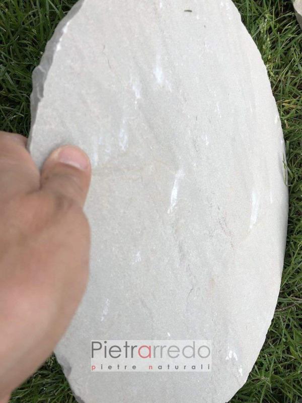 passi ovali in pietra naturale giapponesi kandla grey steps oval 40 cm pietrarredo costo