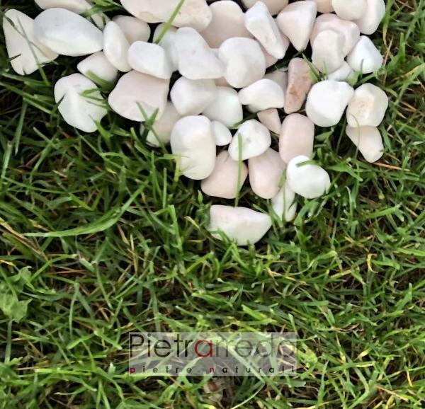 sassolini rosa corallo per aiuole giardini graver pebbles pink stone pietrarredo milano