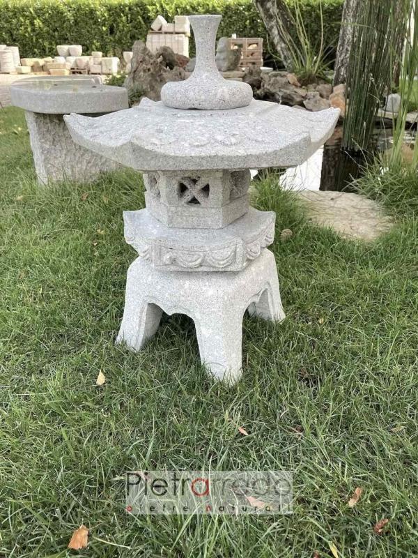 Lanter on sale rokkaku yukimi japan japanese stone granite grey garden price pietrarredo italy milan