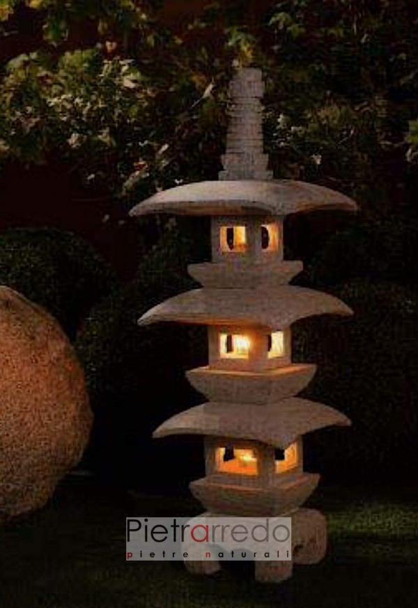 Pagoda giapponese Sanju No To inluminata notte con luci prezzo pietrarredo