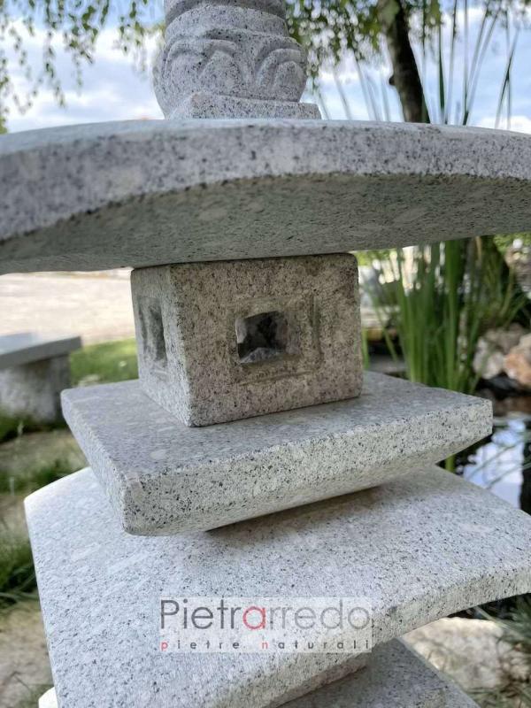 pagoda in granito per giardini giapponesi sanju no to stone garden pietrarredo milano costo