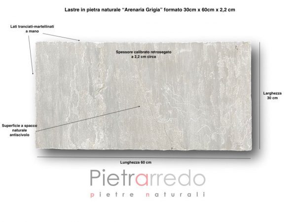 prezzo lastre in pietra indiana kandla grey aurumn pietrarredo retrosegata italia