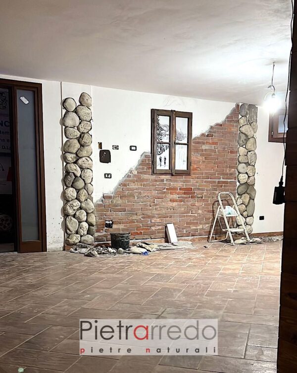 rivestimento mattone in cotto naturale antico casale pietrarredo prezzo bricks block price red