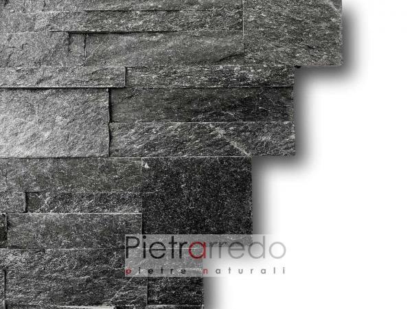 on sale wall stone black quartzite cladding pietrarredo italy price