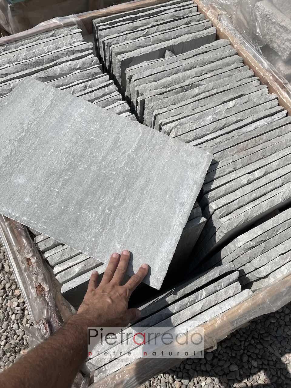 prezzo mattonelle in pietra arenaria indiana costo grigia pietrarredo milano pavimento antiscivolo