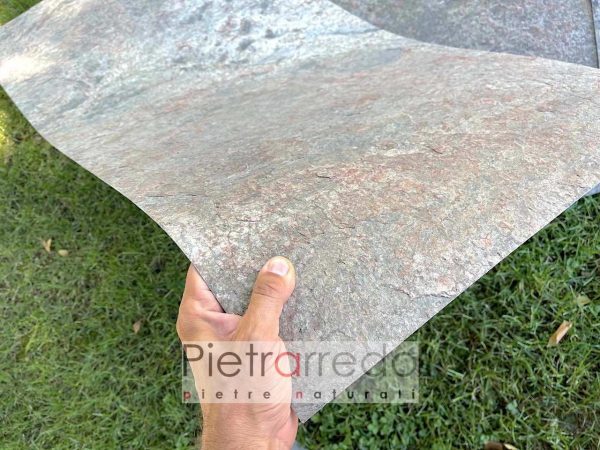 foglio sottile in sasso pietra vera radica formica copper rame sasso pietrarredo milano prezzo