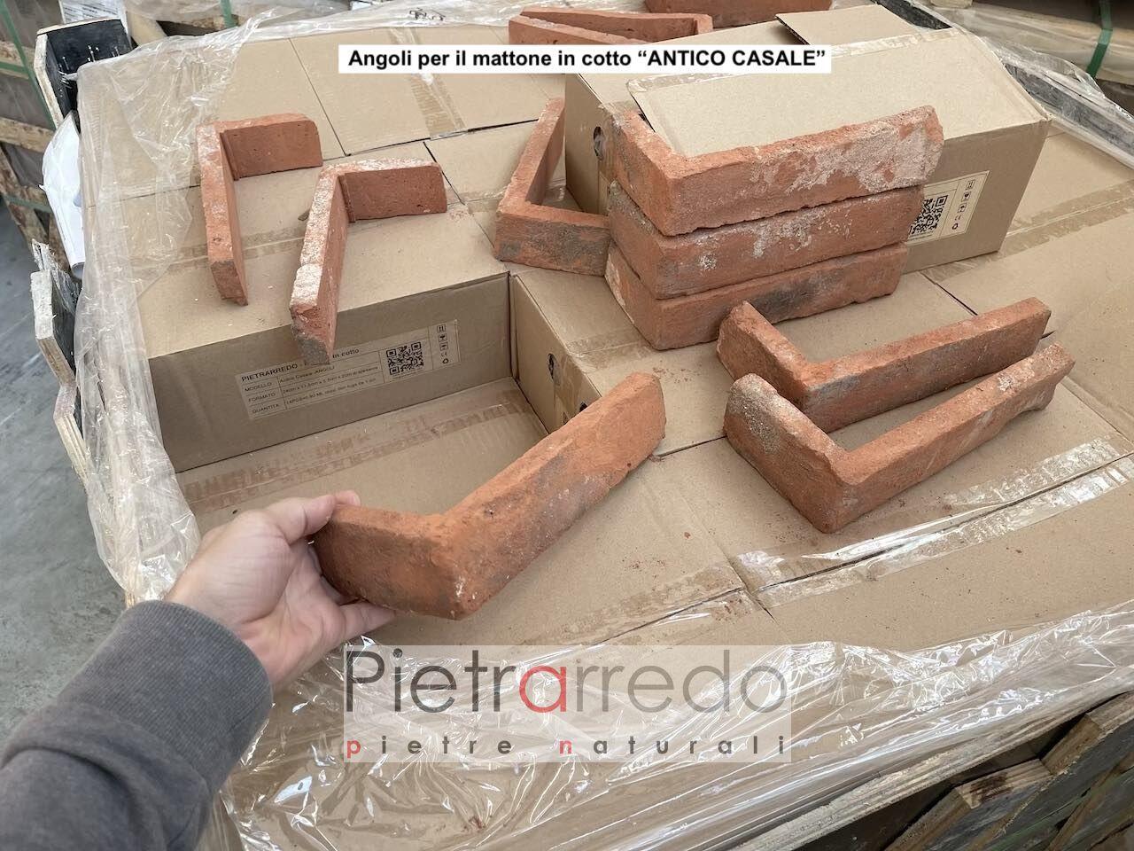 angolari rivestimento mattoni in cotto naturale antico casale prezzo pietrarredo