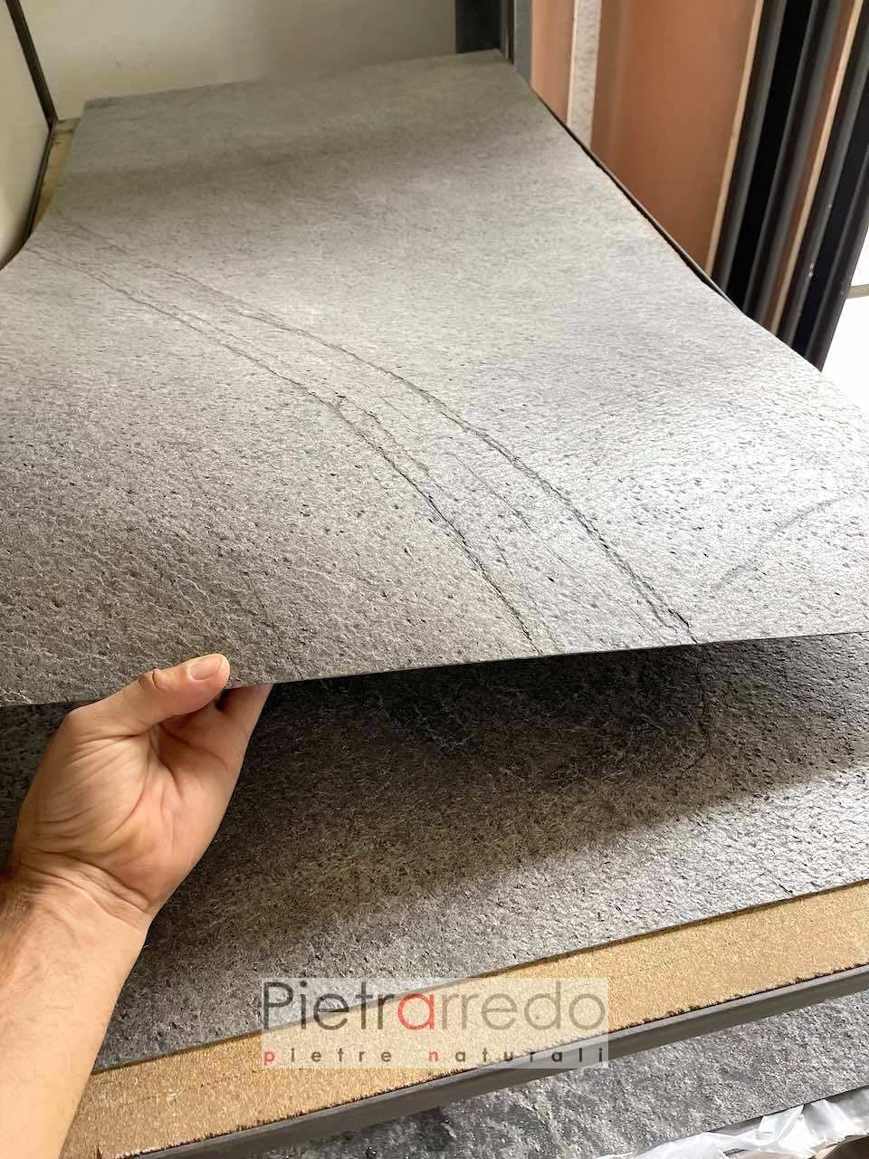 fogli flessibili in pietra silver grigia per impiallacciatura mobili laminati pietrarredo costo sasso sottile