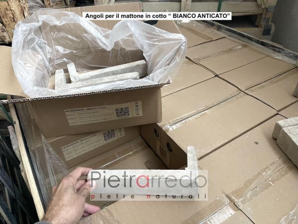 offerta prezzo angolari angoli per spigoli archi mattone bianco anticato prezzo pietrarredo