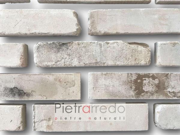 parete con mattone bianco anticato pietrarredo bianchi old white brick sale