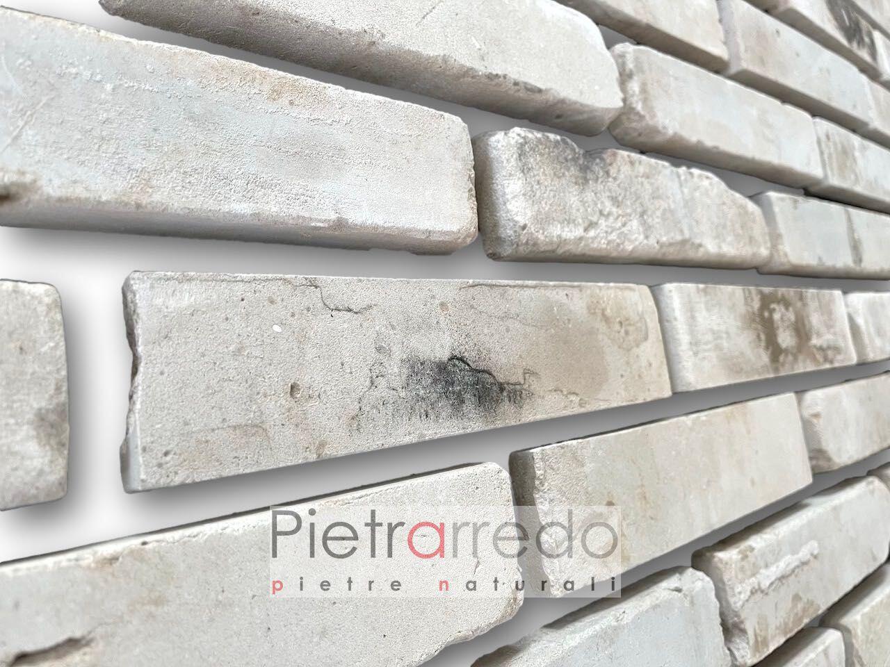 prezzo parete e facciata con mattone bianco anticato pietrarredo
