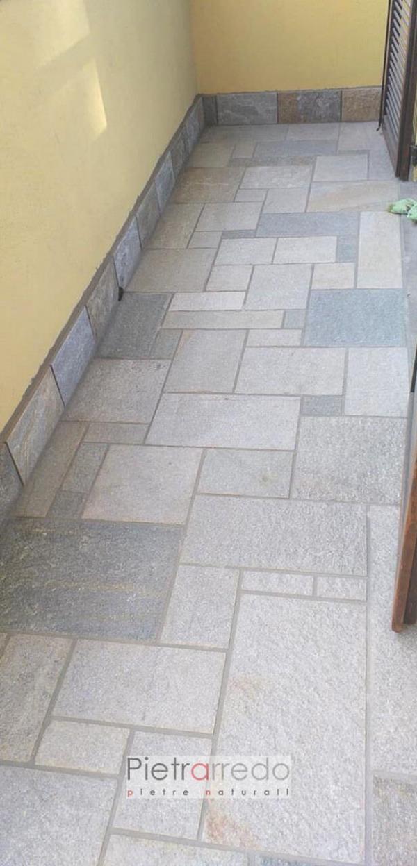 pavimento da esterno antiscivolo anti gelo prezzo bello elegante pietrarredo Italy floor price stone