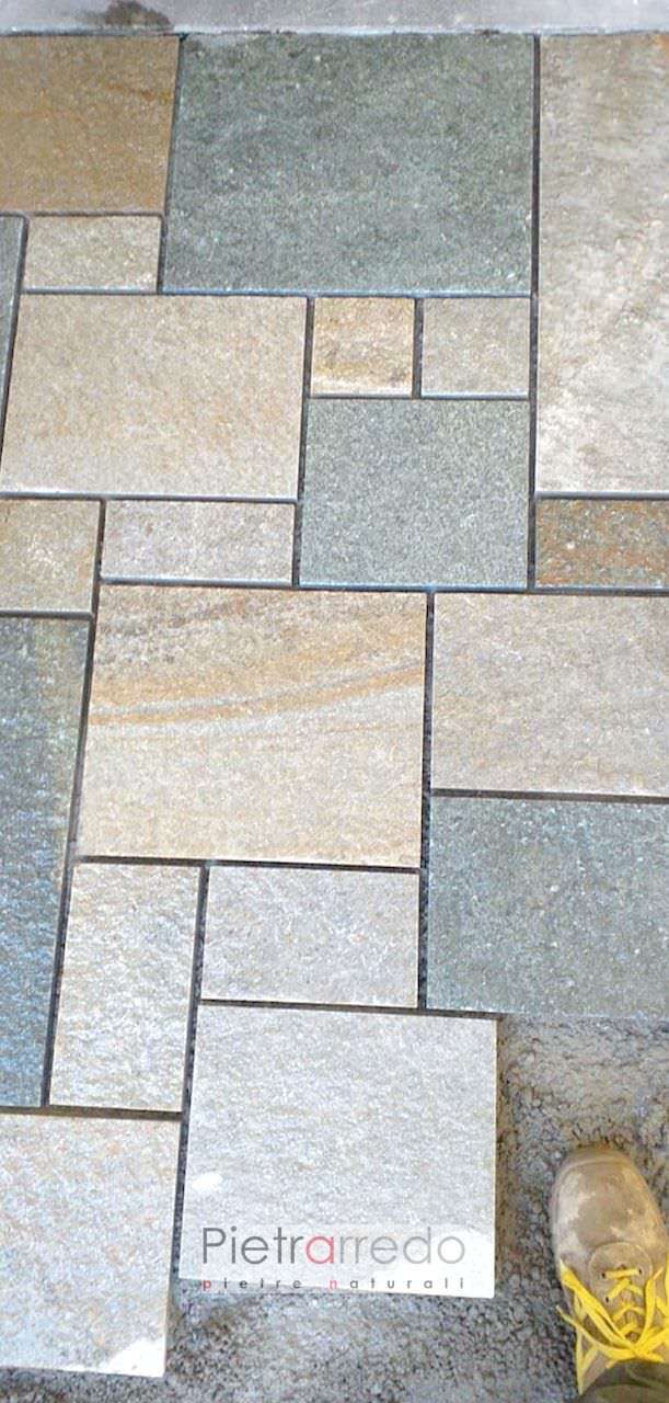 pavimento in pietra resistente robusto antiscivolo antigelivo pietrarredo prezzo romana quadrati mattonelle prezzo