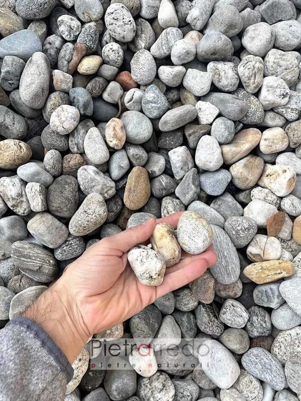 ciotolo pebbles ciottolo fiume naturale ticino alluvionale per giardino garden prezo al quintale pietrarredo milano