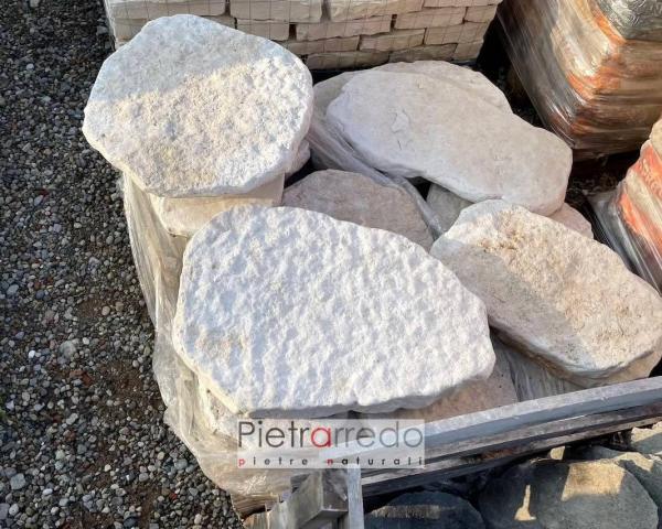 passi giapponesi bianchi in pietra vera naturale anticati giganti pietrarredo stone garden prezzo