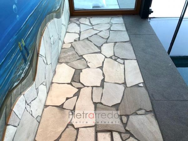 pavimento e rivestimento in pietra naturale quarzite bianca brasiliana flagstone white on sale pietrarredo italy