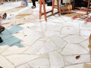 pavimento elegante opèus incertum bianco quarzite brasiliana bianca sottile pietrarredo milano prezzo costo
