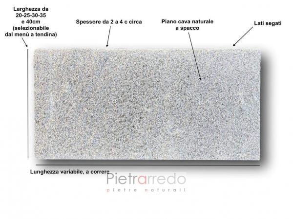 prezzo stock pavimento in sasso pietra da esterno beola grigia grey lastre segate pietrarredo italy stone