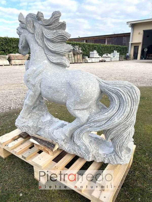 cavallo in granito pietra scultura scolpita a mano pietrarredo prezzo costo horse price stone