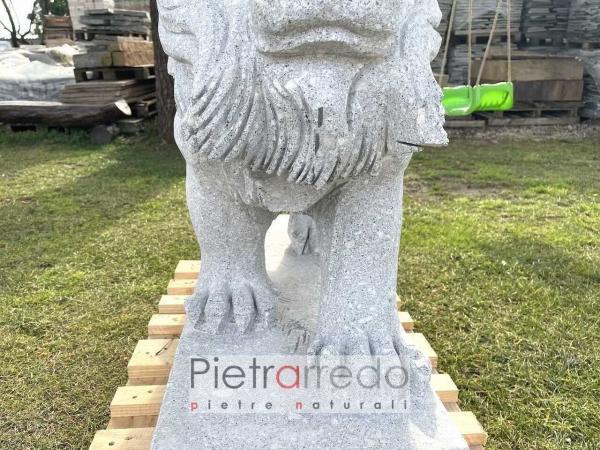 leone scultura scolpita a mano pietrarredo animali prezzo