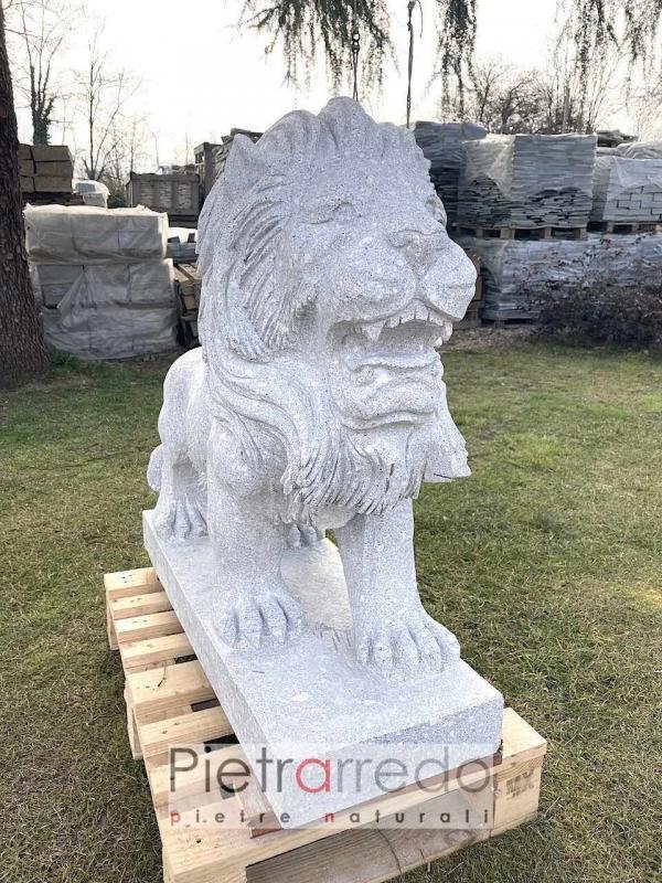 offerta leoni in pietra granito grandi per colonne ingresso ville pietrarredo milano prezzo