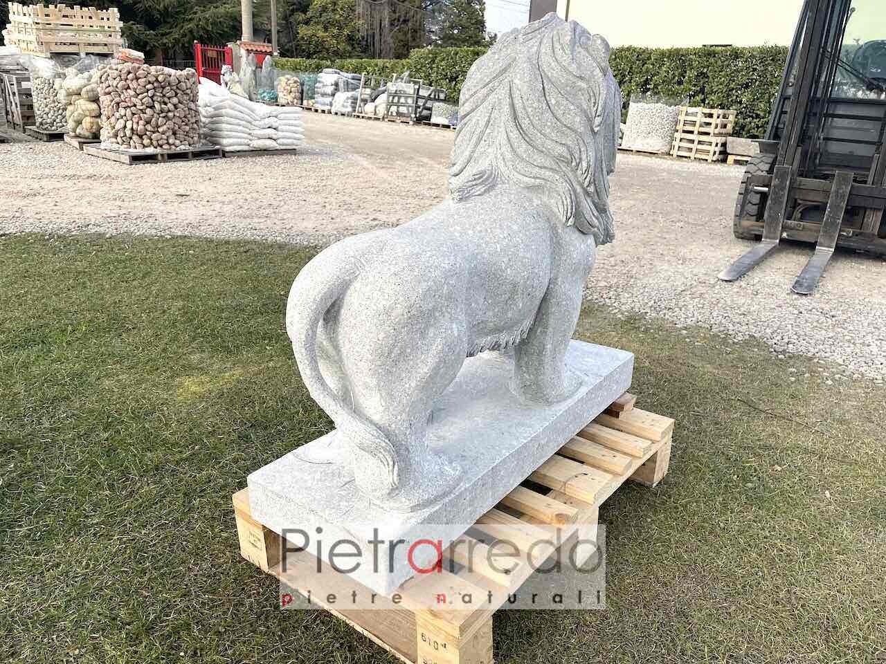 scultura leone in pietra granito pietrarredo milano pietrarredo costi