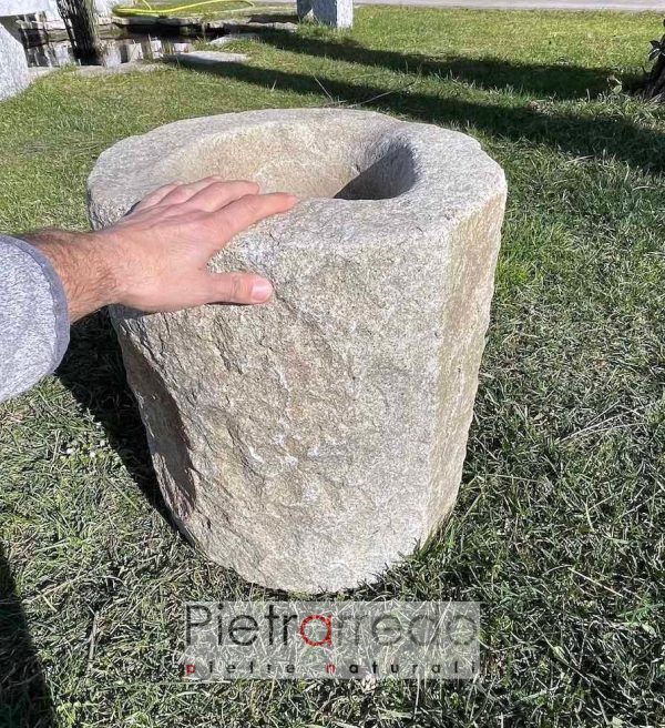 vaso in pietra cono vecchio sasso pietrarredo rotondo prezzo