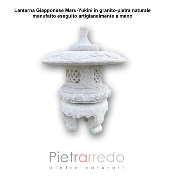 Lanterna giapponese in granito per giardini zen pietrarredo alta maru yukini prezzo pietrarredo