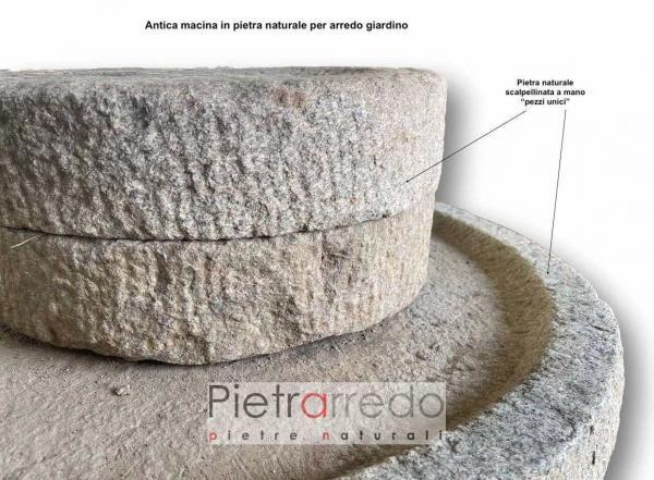 antica macina vendo pietra ruote mais frumento pietrarredo stone garden