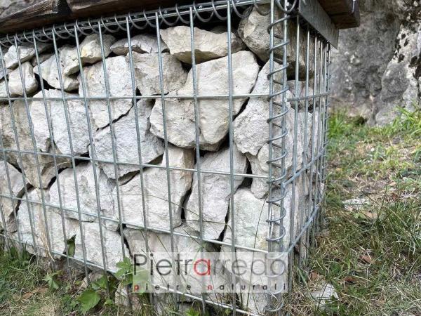 gabion ston esteel garden box natural pebbles cost pietrarredo italy