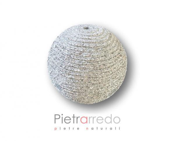 offerta prezzo sfera in granito sasso pietra scalpellinata giochi d'acqua water ornment prezzo pietrarredo