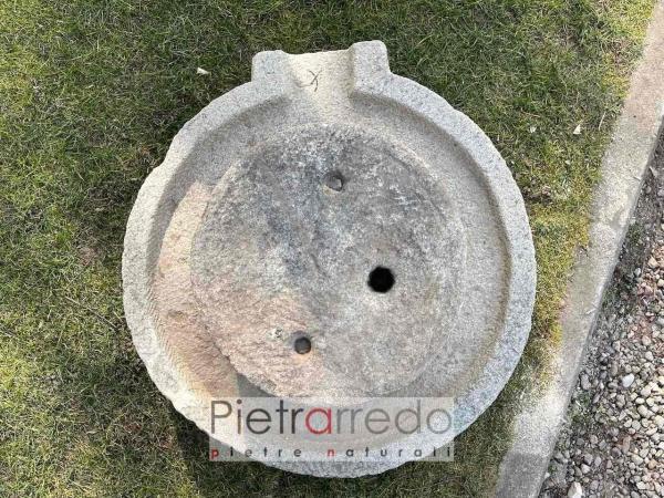 vecchia macina decorativa sasso granito pietrarredo prezzo