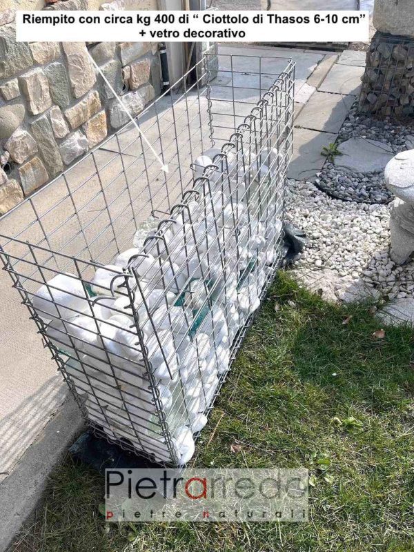 gabbie rete aciaio per sasso giardini stone garden box contenimenti pietrarredo milano italy gabions