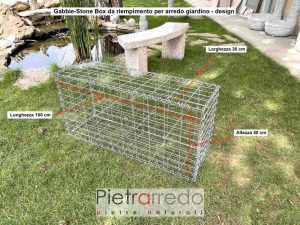 gabion stell stone pebbles garden price pietrarredo milano on sale