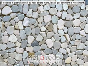 offerta mosaici su rete pietrarredo ciottolo fiume per pavimenti e rivestimenti sasso prezzo interno doccia