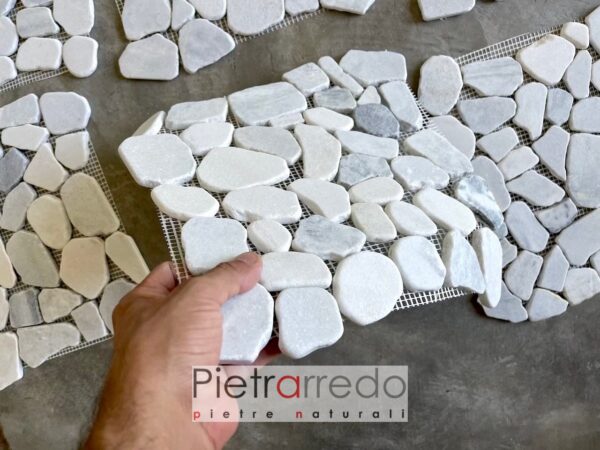 offerta palladiana mosaico in pietra marmo carrrara chiaro pietrarredo prezzi costi